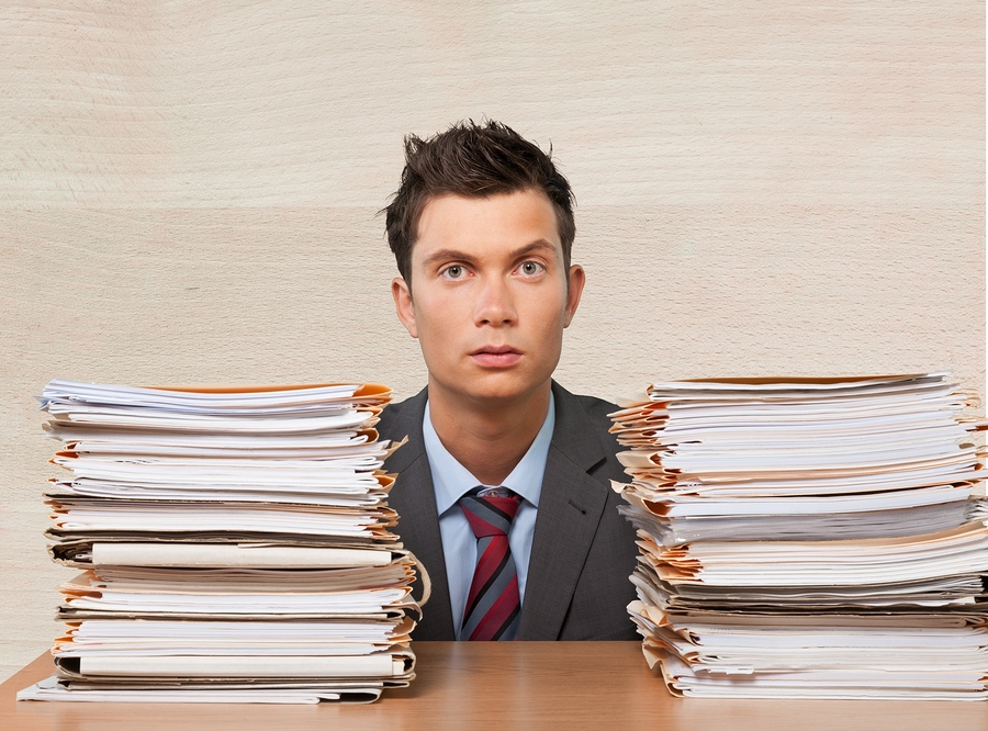 man dealing with record retrieval